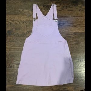 Black Heart Light Purple Overall Dress